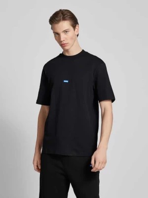 Zdjęcie produktu T-shirt z naszywką z logo model ‘Nieros’ Hugo Blue