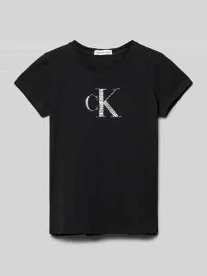 Zdjęcie produktu T-shirt z o kroju slim fit z nadrukiem z logo Calvin Klein Jeans