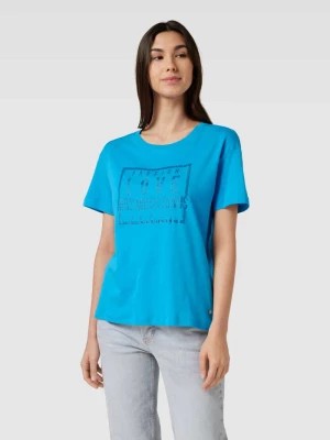 Zdjęcie produktu T-shirt z obszyciem kamieniami stras model ‘Ciara O-SS Glam Tee’ MOS MOSH