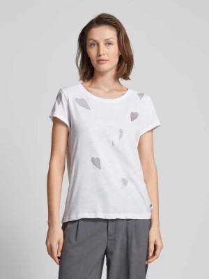 Zdjęcie produktu T-shirt z obszyciem kamieniami stras model ‘LAURA’ MOS MOSH
