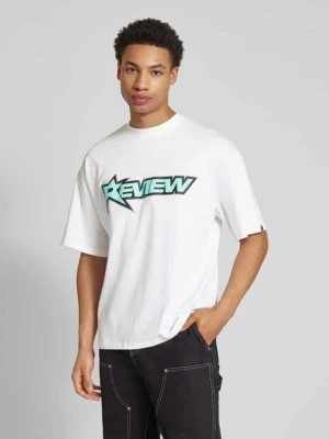 Zdjęcie produktu T-shirt z obszyciem z kamieni stras REVIEW