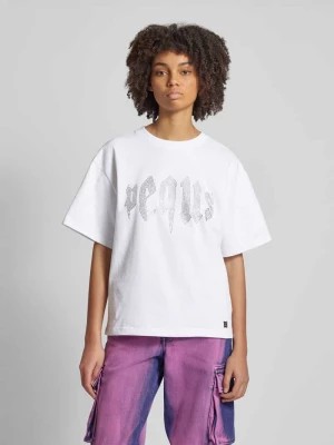 Zdjęcie produktu T-shirt z obszyciem z ozdobnych kamieni model ‘Rhinestone’ PEQUS
