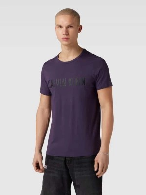 Zdjęcie produktu T-shirt z okrągłym dekoltem i nadrukiem z logo Calvin Klein Underwear