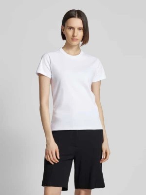 Zdjęcie produktu T-shirt z prążkowanym, okrągłym dekoltem model ‘Samun’ Opus