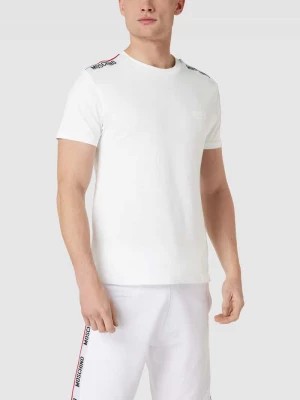 Zdjęcie produktu T-shirt z prążkowanym okrągłym dekoltem Moschino Swim + Underwear