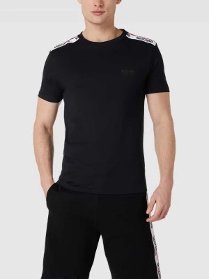 Zdjęcie produktu T-shirt z prążkowanym okrągłym dekoltem Moschino Swim + Underwear