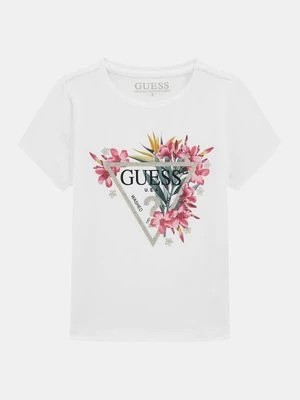 Zdjęcie produktu T-Shirt Ze Stretchem I Logo W Kwiatach Guess Kids
