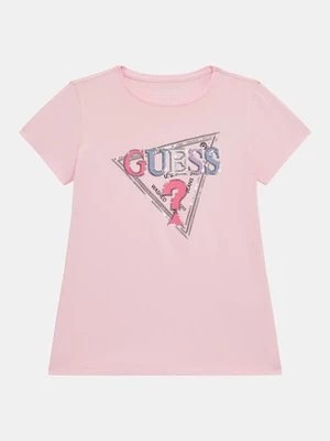 Zdjęcie produktu T-Shirt Ze Stretchem I Trójkątnym Logo Z Cekinami Guess Kids