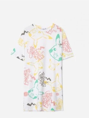Zdjęcie produktu T-shirtowa sukienka Pokémon biała House