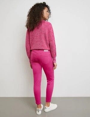 Zdjęcie produktu TAIFUN Damski Dżinsy Slim o dł. 7/8 Różowy Jednokolorowy
