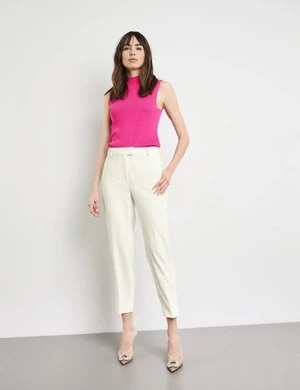 Zdjęcie produktu TAIFUN Damski Eleganckie spodnie o dł. 7/8, slim Biały Jednokolorowy