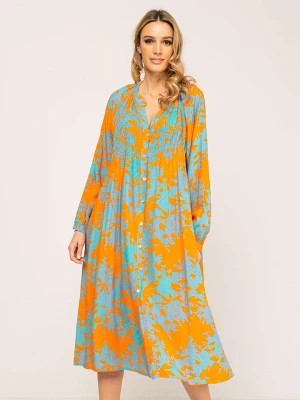 Zdjęcie produktu Tantra Sukienka w kolorze pomarańczowo-turkusowym rozmiar: S