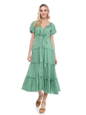 Zdjęcie produktu Tantra Sukienka w kolorze zielonym ze wzorem rozmiar: L
