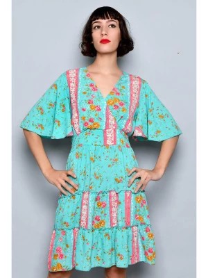 Zdjęcie produktu H.H.G. Sukienka w kolorze jasnoróżowo-turkusowym rozmiar: S