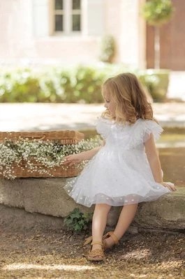 Zdjęcie produktu Tartine et Chocolat sukienka dziecięca kolor biały mini rozkloszowana