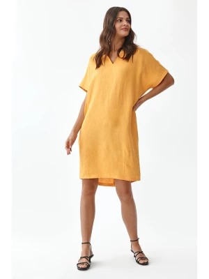 Zdjęcie produktu TATUUM Lniana sukienka w kolorze żółtym rozmiar: 34