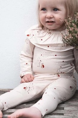 Zdjęcie produktu That's mine legginsy bawełniane niemowlęce Elois kolor beżowy wzorzyste