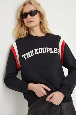 Zdjęcie produktu The Kooples bluza bawełniana damska kolor czarny z aplikacją