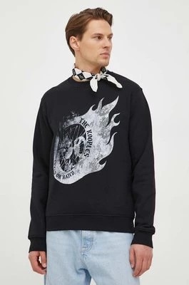Zdjęcie produktu The Kooples bluza bawełniana męska kolor czarny z nadrukiem