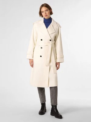 Zdjęcie produktu The Kooples Damski płaszcz wełniany Kobiety Wełna beżowy|biały jednolity,