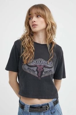 Zdjęcie produktu The Kooples t-shirt bawełniany damski kolor czarny FTSC28034K