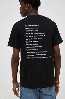 Zdjęcie produktu The Kooples t-shirt bawełniany kolor czarny z nadrukiem HTSC18090K
