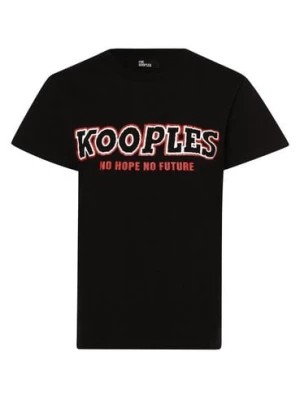 Zdjęcie produktu The Kooples T-shirt damski Kobiety Bawełna czarny jednolity,