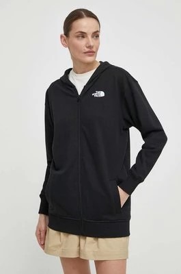 Zdjęcie produktu The North Face bluza bawełniana damska kolor czarny z kapturem gładka NF0A87E3JK31