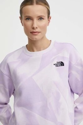 Zdjęcie produktu The North Face bluza damska kolor fioletowy wzorzysta NF0A881DUI61