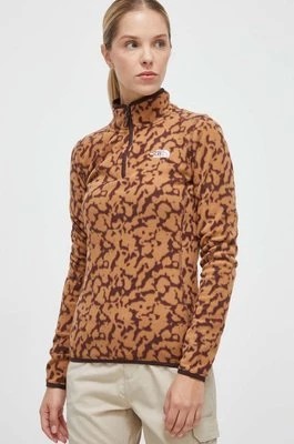 Zdjęcie produktu The North Face bluza sportowa 100 Glacier kolor brązowy wzorzysta