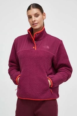 Zdjęcie produktu The North Face bluza sportowa kolor fioletowy gładka