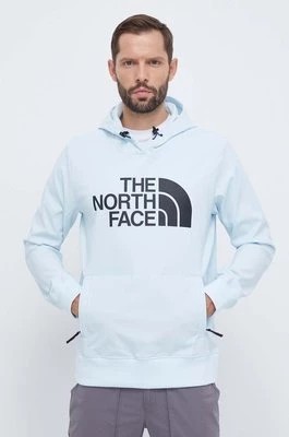 Zdjęcie produktu The North Face bluza sportowa Tekno Logo kolor niebieski z kapturem z nadrukiem