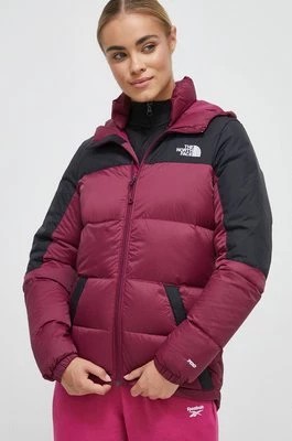 Zdjęcie produktu The North Face kurtka puchowa damska kolor bordowy zimowa