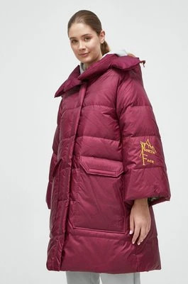 Zdjęcie produktu The North Face kurtka puchowa damska kolor bordowy zimowa oversize