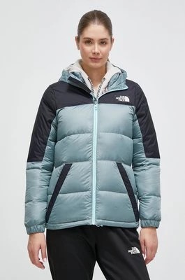 Zdjęcie produktu The North Face kurtka puchowa damska kolor niebieski zimowa