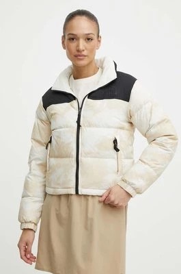 Zdjęcie produktu The North Face kurtka puchowa dwustronna NUPTSE JACKET damska kolor beżowy zimowa NF0A875CVOS1