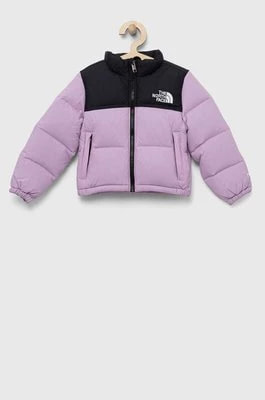 Zdjęcie produktu The North Face kurtka puchowa dziecięca kolor fioletowy