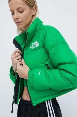 Zdjęcie produktu The North Face kurtka puchowa NUPTSE SHORT JACKET damska kolor zielony zimowa NF0A5GGEPO81