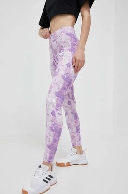 Zdjęcie produktu The North Face legginsy damskie kolor fioletowy wzorzyste