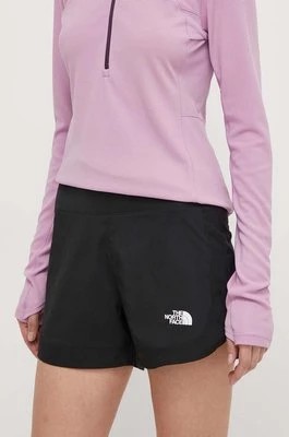 Zdjęcie produktu The North Face szorty sportowe Sunriser damskie kolor czarny gładkie high waist NF0A88SEJK31