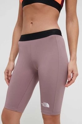 Zdjęcie produktu The North Face szorty treningowe kolor różowy gładkie medium waist