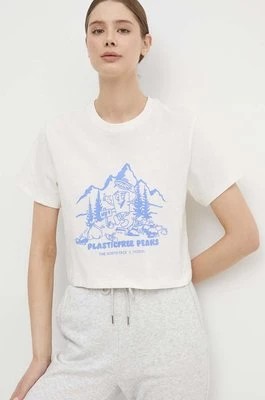 Zdjęcie produktu The North Face t-shirt bawełniany damski kolor beżowy NF0A87E0QLI1