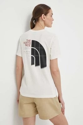 Zdjęcie produktu The North Face t-shirt bawełniany damski kolor beżowy NF0A87F0QLI1