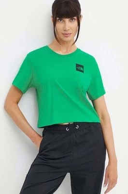 Zdjęcie produktu The North Face t-shirt bawełniany damski kolor zielony NF0A87NBPO81