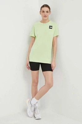 Zdjęcie produktu The North Face t-shirt bawełniany damski kolor zielony NF0A87NEO0F1