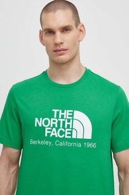 Zdjęcie produktu The North Face t-shirt bawełniany M Berkeley California S/S Tee męski kolor zielony z nadrukiem NF0A87U5PO81
