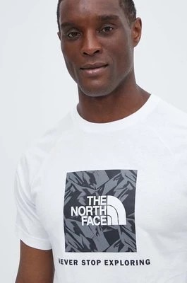 Zdjęcie produktu The North Face t-shirt bawełniany męski kolor biały z nadrukiem NF0A87NJZI51