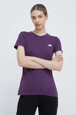 Zdjęcie produktu The North Face t-shirt damski kolor fioletowy NF0A87NHV6V1