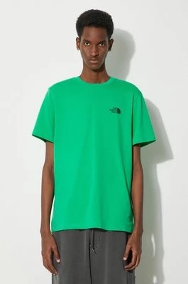 Zdjęcie produktu The North Face t-shirt M S/S Simple Dome Tee męski kolor zielony z nadrukiem NF0A87NGPO81