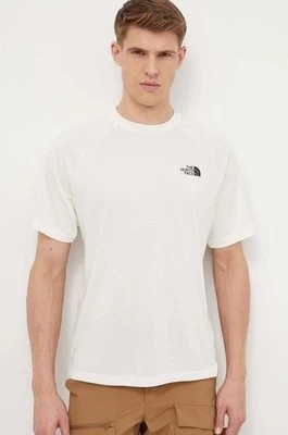 Zdjęcie produktu The North Face t-shirt sportowy Foundation kolor beżowy gładki NF0A87FQQNI1